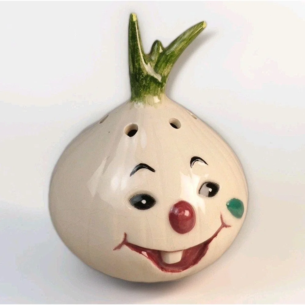 Vintage 1980 Funny Onion Head Refrigerator Baking Soda Holder Air Freshener 4